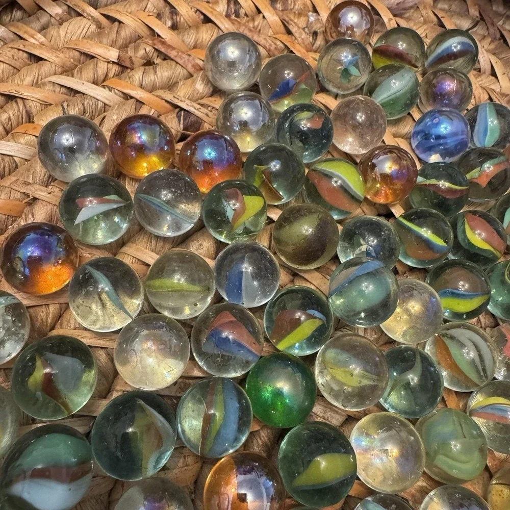 Vintage Cat Eye Mixture Collectible Game Colorful Lot‎ Of Marbles 250 Total